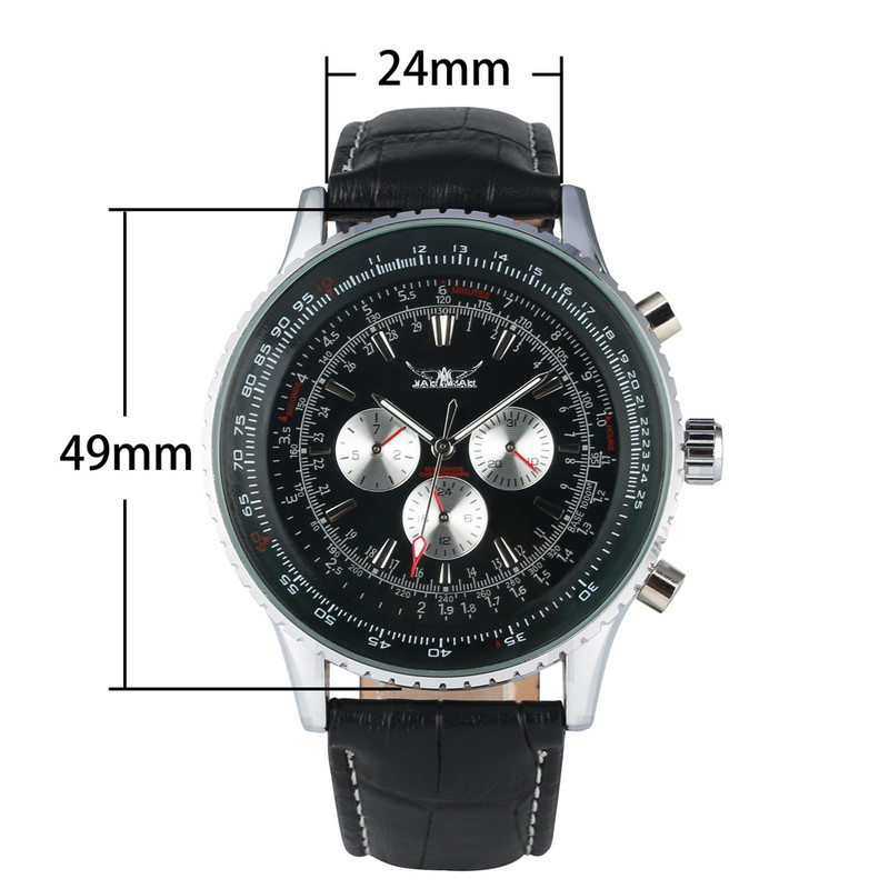 Vīriešu luksusa, automātiski uztinams nerūsējošā tērauda skelets, mehāniskā rokas pulksteņa ciparnīca ar kalendāra augstākās kvalitātes ādas siksniņu