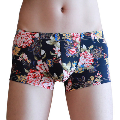 Mood Meeste Bokserid Aluspüksid Meeste trükitud bokserid Lilleline aluspesu Meeste punn kott Pehmed aluspüksid