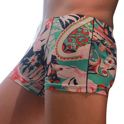 Mood Meeste Bokserid Aluspüksid Meeste trükitud bokserid Lilleline aluspesu Meeste punn kott Pehmed aluspüksid