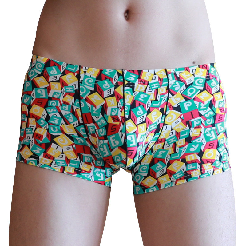 Mood Meeste Bokserid Aluspüksid Meeste trükitud bokserid Lilleline aluspesu Meeste punn kott Pehmed aluspüksid