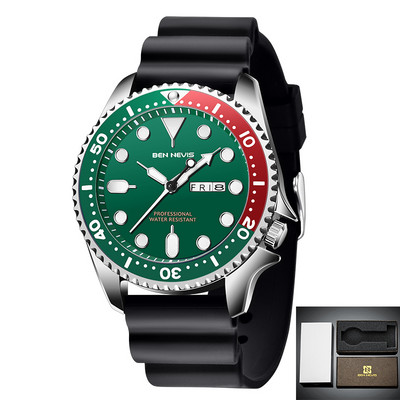 Ben Nevis jauni vīriešu pulksteņi, gumijas siksniņas, kvarca pulkstenis, spīdošs rokas militārs ūdensizturīgs rokas pulkstenis vīrietim Relogios Masculinos