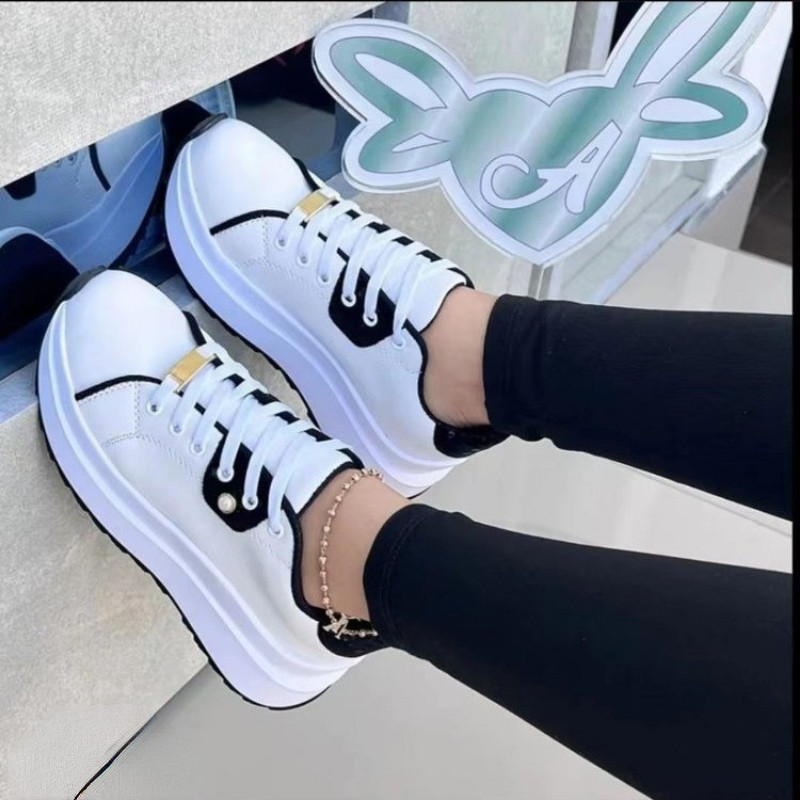 Καλοκαιρινή άνοιξη Breathable White Casual Παπούτσια Γυναικεία Χοντρό κάτω μέρος Ζευγάρι Ογκώδη Αθλητικά Παπούτσια Υπαίθρια Αθλητικά Παπούτσια Μόδα Παπούτσια Skate
