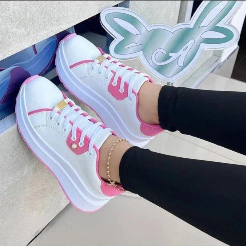 Καλοκαιρινή άνοιξη Breathable White Casual Παπούτσια Γυναικεία Χοντρό κάτω μέρος Ζευγάρι Ογκώδη Αθλητικά Παπούτσια Υπαίθρια Αθλητικά Παπούτσια Μόδα Παπούτσια Skate