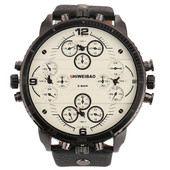 Must nahast randmekell meeste kvartskelladele, suur korpus, sõjaväeline Relogio Masculino luksuslik meestekell