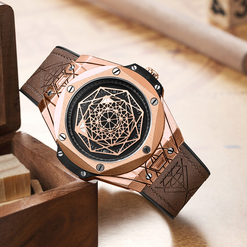 RUIMAS 2020 luxus felső márka kvarc órák férfi bőr szíjas katonai sport karóra vízálló óra Relogios Masculino