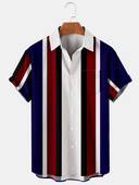 Meeste särk Y2k hombre triibulise mustriga lühikeste varrukatega särk meeste tänava Hawaii retro särk Harajuku meeste särk 01