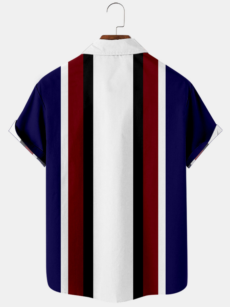 Meeste särk Y2k hombre triibulise mustriga lühikeste varrukatega särk meeste tänava Hawaii retro särk Harajuku meeste särk 01