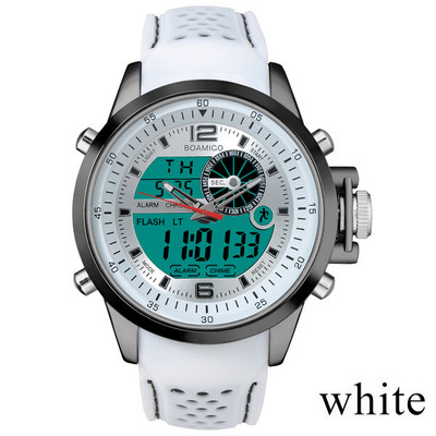Ανδρικά αθλητικά ρολόγια μάρκας BOAMIGO διπλής ώρας ψηφιακό ρολόι από καουτσούκ αναλογικό χαλαζία ρολόι κολύμβησης χρονογράφος ρολόγια χειρός reloj hombre