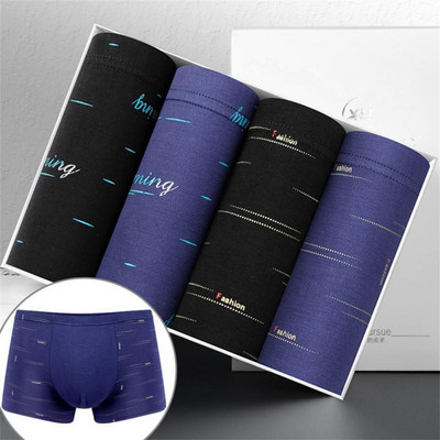 4db Boxer Shorts Férfi Bugyi Divat Férfi Boxer Szexi Légáteresztő Kényelmes Többszínű szett Alsónadrág Férfi Férfi Alsónadrág