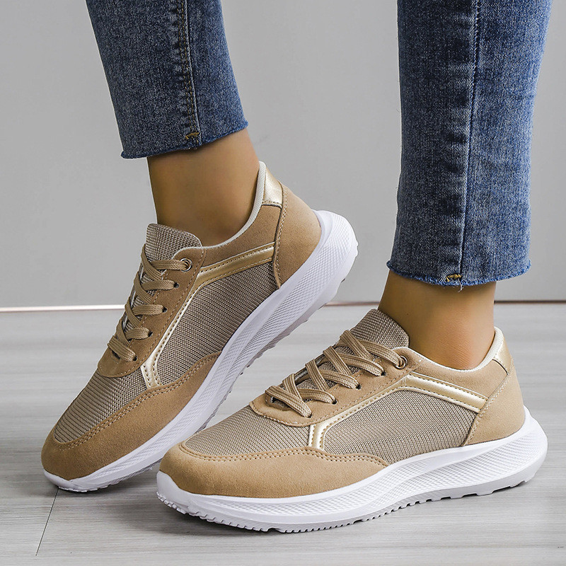 Női sportcipők divatos, kerek orrú, éksarkú, alkalmi női cipők, légáteresztő könnyű, platformos cipők Zapatos De Mujer