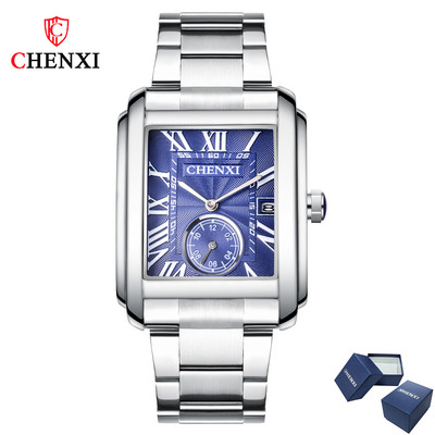 Chenxi 8216 visiškai nauja kvadratinė plieninė juosta Guangdžou mados laikrodis vyriškas elektroninis kvarcinis laikrodis vyriškas laikrodis