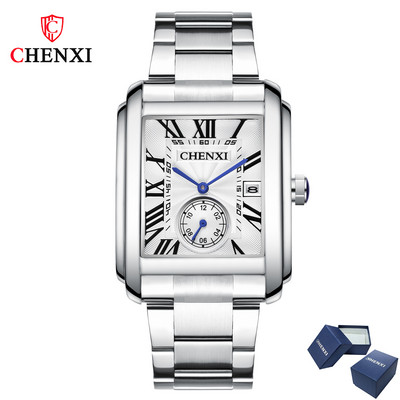Chenxi 8216 visiškai nauja kvadratinė plieninė juosta Guangdžou mados laikrodis vyriškas elektroninis kvarcinis laikrodis vyriškas laikrodis