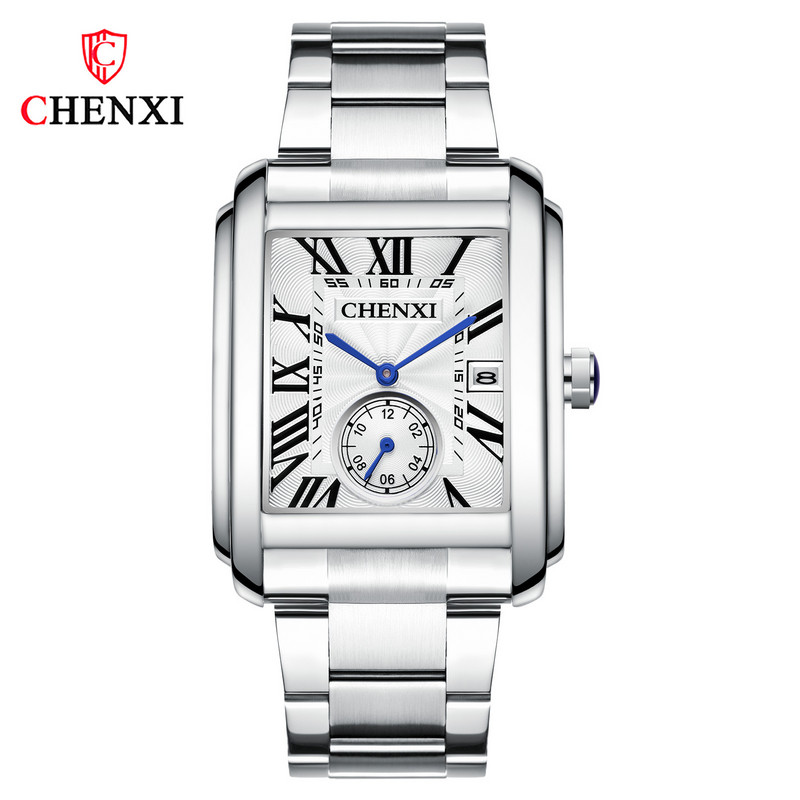 Chenxi 8216 visiškai nauja kvadratinė plieninė juosta Guangdžou mados laikrodis vyriškas elektroninis kvarcinis laikrodis vyriškas laikrodis