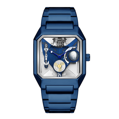 2023 Novi satovi Kvadratni unikatni sportski muški satovi s prozirnim brojčanikom Kvarcni sat Šuplji muški satovi Ručni sat Relogio Masculino