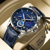 Starry Sky Chronograph luxus karórák férfiaknak Sport rozsdamentes acél karórák Férfi katonai karórák Ultra vékony, fényes