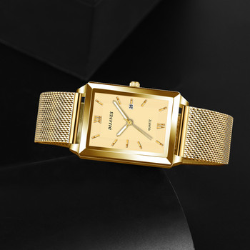 Ανδρικό χρυσό ρολόι πολυτελείας 2023 Αδιάβροχο ρολόι χαλαζία από κράμα μετάλλων Κορυφαία μάρκα τετράγωνο από ανοξείδωτο ατσάλι Επαγγελματικό ρολόι χειρός Reloje