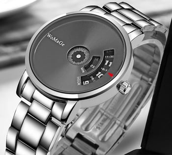 2023 Πλήρες ανδρικό ρολόι από ανοξείδωτο ατσάλι Πολυτελές βραχιόλι με μεταλλική αλυσίδα μινιμαλιστικό χαλαζία αναλογικό ρολόι καρπού Business Man Clock Reloj