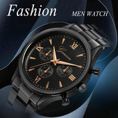 2022. gada pulkstenis vīriešiem Luksusa rozā zelta pulkstenis ar vairākām ciparnīcām biznesa tērauda kvarca rokas pulksteņi dāvana draugam Relogio Masculino