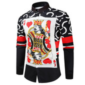 Ikdienas blūze Homme Baroka stila banketu krekls Paisley vīriešu krekls Luksusa korejiešu vīriešu krekli ar garām piedurknēm apdrukas krekli Vīriešu šauri pieguļoši 560