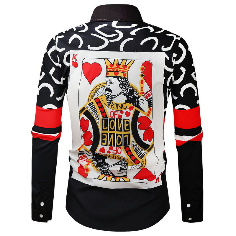 Ikdienas blūze Homme Baroka stila banketu krekls Paisley vīriešu krekls Luksusa korejiešu vīriešu krekli ar garām piedurknēm apdrukas krekli Vīriešu šauri pieguļoši 560