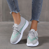 Ženske vulkanizirane cipele 2023. Proljeće i jesen Trendy ležerne ženske vanjske prozračne tenisice s platformom Ravne cipele s ukrštenim remenom