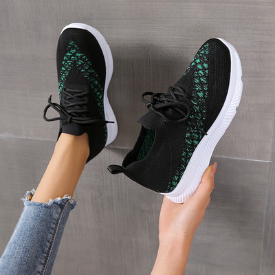 Ženske vulkanizirane cipele 2023. Proljeće i jesen Trendy ležerne ženske vanjske prozračne tenisice s platformom Ravne cipele s ukrštenim remenom