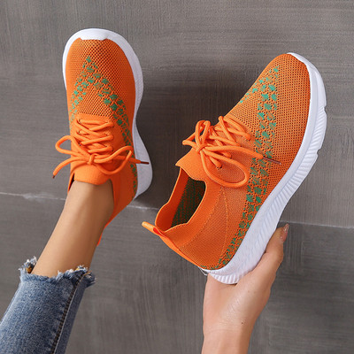 Ženske vulkanizirane cipele 2023. Proljeće i jesen Trendy ležerne ženske vanjske prozračne tenisice s platformom Ravne cipele s ukrštenim remenom