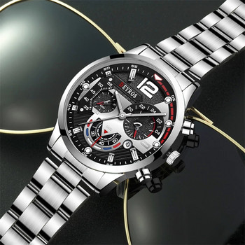 reloj hombre 2022 Μόδα Ανδρικά ρολόγια από ανοξείδωτο ατσάλι Πολυτελή ανδρικά επαγγελματικά casual δερμάτινο ρολόι καρπού χαλαζία relogio masculino