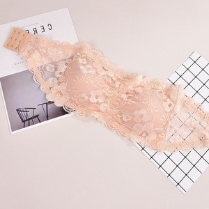 Sieviešu seksīgs, mežģīņu krūšturis Push Up Bralette sieviešu bezsiksnām bezšuvju aptinuma augšdaļa, liela izmēra polsterēta apakšveļa ar trīs āķiem