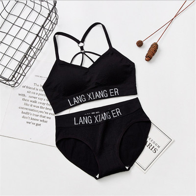 Γυναικείο Σετ Σουτιέν Κιλότες Σέξι Push Up Bralette Γυναικεία γυμναστική χωρίς ραφή Αθλητικά εσώρουχα Σετ σουτιέν Σετ ρεζερβουάρ Crop Tops