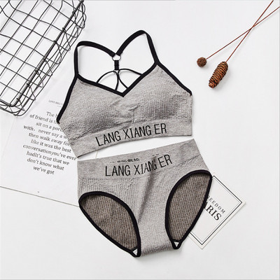 Γυναικείο Σετ Σουτιέν Κιλότες Σέξι Push Up Bralette Γυναικεία γυμναστική χωρίς ραφή Αθλητικά εσώρουχα Σετ σουτιέν Σετ ρεζερβουάρ Crop Tops