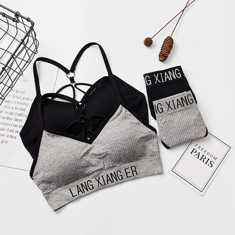 Γυναικείο Σετ Σουτιέν Κιλότες Σέξι Push Up Bralette Γυναικεία γυμναστική χωρίς ραφή Αθλητικά εσώρουχα Σετ σουτιέν Σετ ρεζερβουάρ Crop Tops