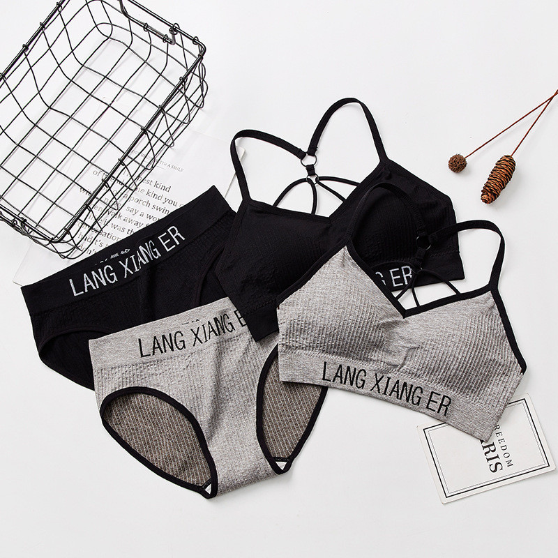 Γυναικείο Σετ Σουτιέν Κιλότες Σέξι Push Up Bralette Γυναικεία γυμναστική χωρίς ραφή Αθλητικά εσώρουχα Σετ σουτιέν Σετ ρεζερβουάρ Crop Tops