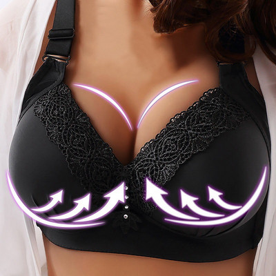 Grudnjak veće veličine Sexy Bralette Crop Top Žensko čipkasto donje rublje Push Up grudnjak Bh Čipkano žensko donje rublje Grudnjak na naramenice
