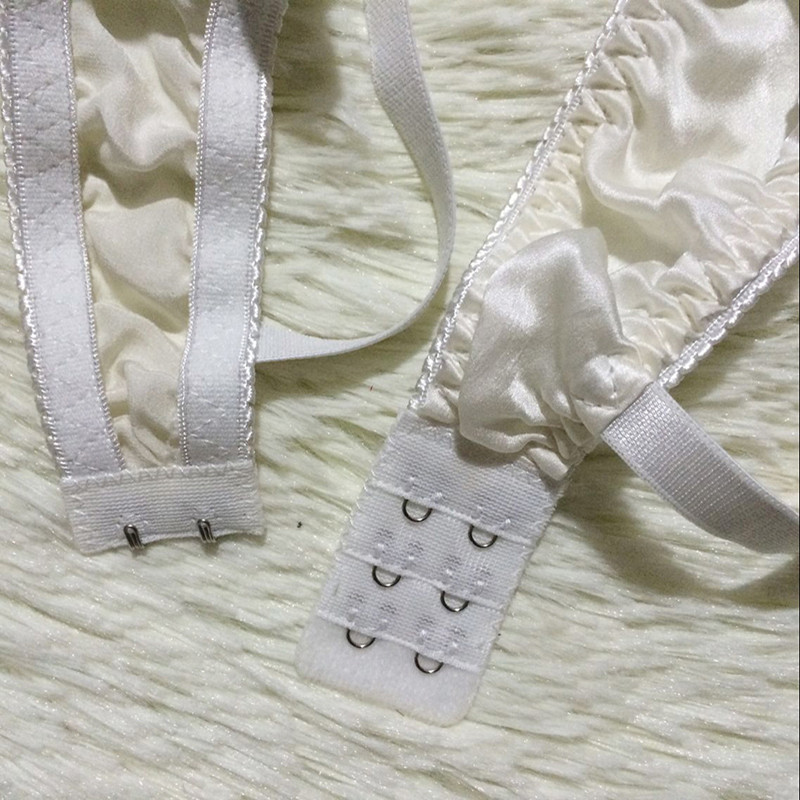 Ženski seksi svileni grudnjak, mekani, glatki, udobni, prozračni, bešavni donji veš čiste boje, bikiniji veće veličine, modni grudnjaci bez žica