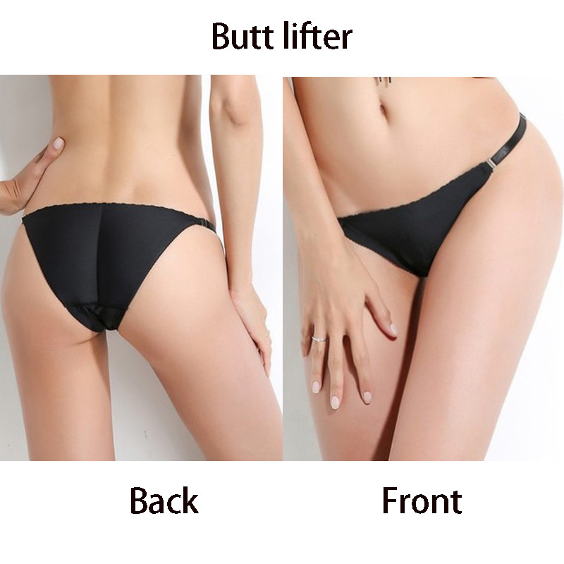 No Trace Bikini Fese Chiloți Push Up Doamnelor Fund Fals Căptușit șold Lenjerie sexy Slip ajustabil Chiloți pentru femei Lenjerie modelată