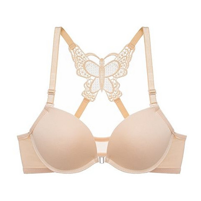 Ees Suletud Butterfly iludus taga Push Up rinnahoidja Seksikas alustraat rinnahoidja naistele aluspesu ühevärviline naiste pesu
