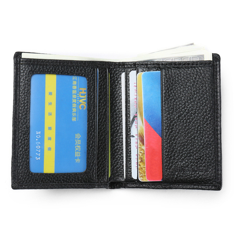 Mazs maks vīriešu ādas maki ādas mini maki melni un brūni kvalitātes garantijas kartes turētājs Cartera