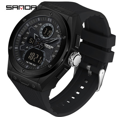 SANDA 2022. gada populārākā zīmola jauni vīriešu pulksteņi, militārs kvarca pulkstenis vīriešiem, digitālais pulkstenis 30 M ūdensizturīgs pulkstenis Relogio Masculino