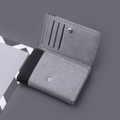 Canvas Wallet Ανδρικές θήκες ταυτότητας/φωτογραφιών Μαύρο/μπλε/γκρι Θήκη πορτοφολιού θήκη για κάρτες με 8 θέσεις Hasp Ανδρικό πορτοφόλι