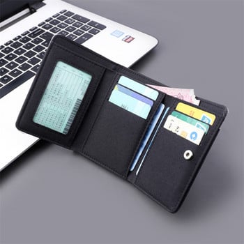 Canvas Wallet Ανδρικές θήκες ταυτότητας/φωτογραφιών Μαύρο/μπλε/γκρι Θήκη πορτοφολιού θήκη για κάρτες με 8 θέσεις Hasp Ανδρικό πορτοφόλι