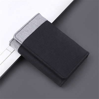 Canvas Wallet Ανδρικές θήκες ταυτότητας/φωτογραφιών Μαύρο/μπλε/γκρι Θήκη πορτοφολιού θήκη για κάρτες με 8 θέσεις Hasp Ανδρικό πορτοφόλι