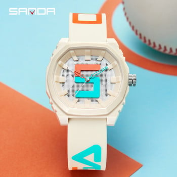 SANDA Ultra Thin Γυναικεία Ανδρικά Ρολόγια Κορυφαία μάρκα Luxury Sports Αδιάβροχο ρολόι χαλαζία Μοντέρνο εξατομικευμένο ρολόι λουράκι σιλικόνης