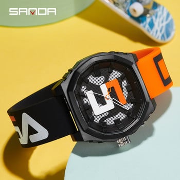 SANDA Ultra Thin Γυναικεία Ανδρικά Ρολόγια Κορυφαία μάρκα Luxury Sports Αδιάβροχο ρολόι χαλαζία Μοντέρνο εξατομικευμένο ρολόι λουράκι σιλικόνης