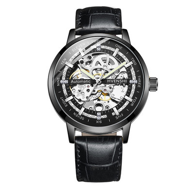 UTHAI H06 Mehāniskais vīriešu pulkstenis Vienkāršs vīriešu modes ūdensizturīgs pulkstenis Automātiski oriģinālas kustības mehāniskie pulksteņi