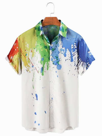 Valged Abstract Cotton Blend vabaaja särgid ja topid