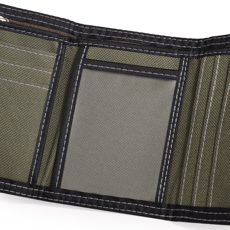 Platnena kratka trostruka muška novčanica za dječake torbica s džepom za novčiće Modna studentska mapa s novcem za slobodno vrijeme