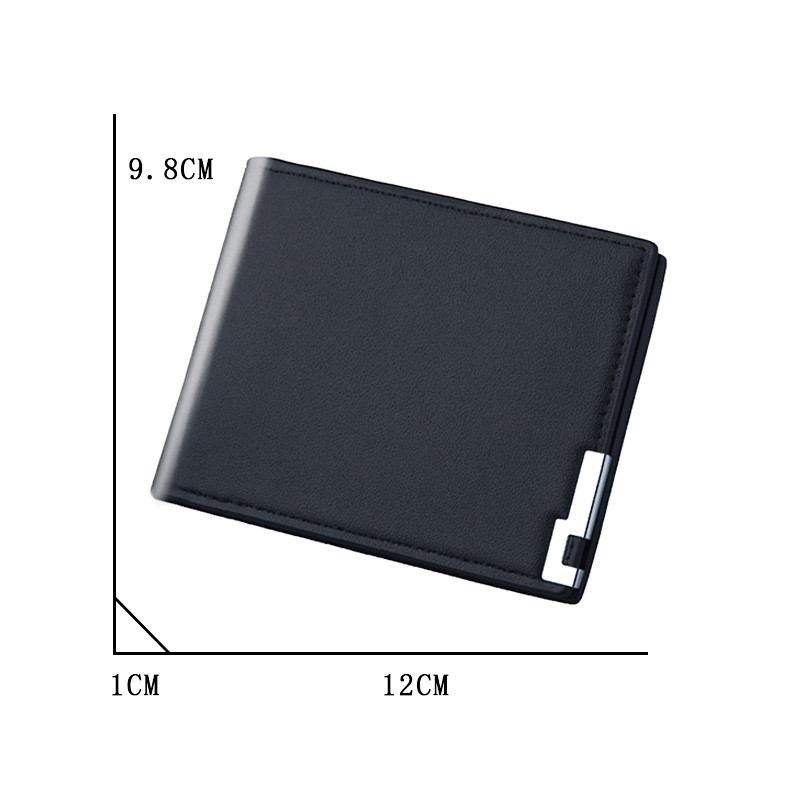 Νέο ανδρικό κοντό πορτοφόλι από μασίφ λεπτό δερμάτινο επαγγελματικό πορτοφόλι Iron Edge Κορεατικό νεανικό ανδρικό οριζόντιο πορτοφόλι 2022 Trend Trend Trend
