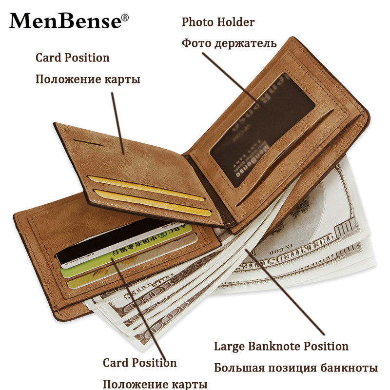 Najnoviji modni mat muški držač kreditne kartice od umjetne kože s više utora, kratki novčanik s spojkom, vintage muška poslovna torbica, torbica za novac