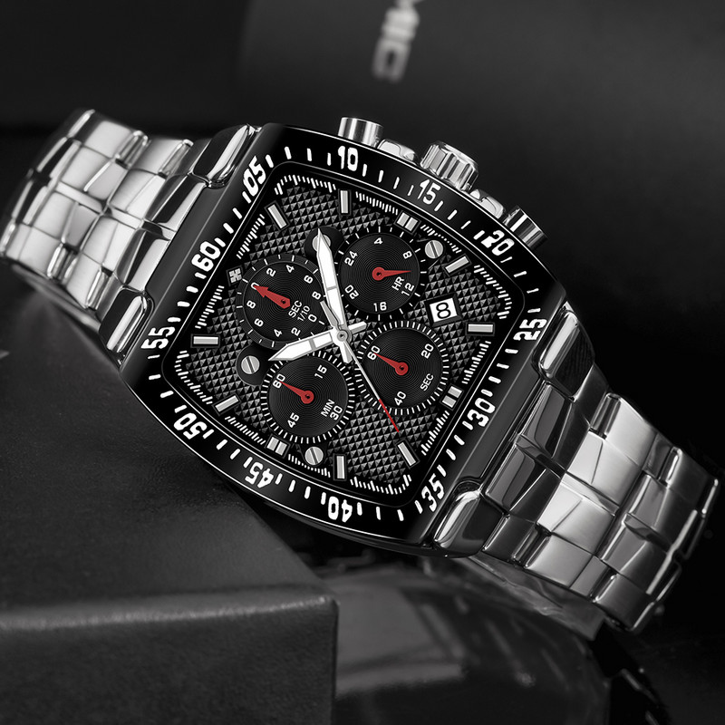 WWOOR jauni luksusa pilsoņa vīriešu pulksteņi militārā sporta kvarca rokas pulksteņi ūdensnecaurlaidīgi datēšanas hronogrāfs vīriešiem, Relogio Masculino